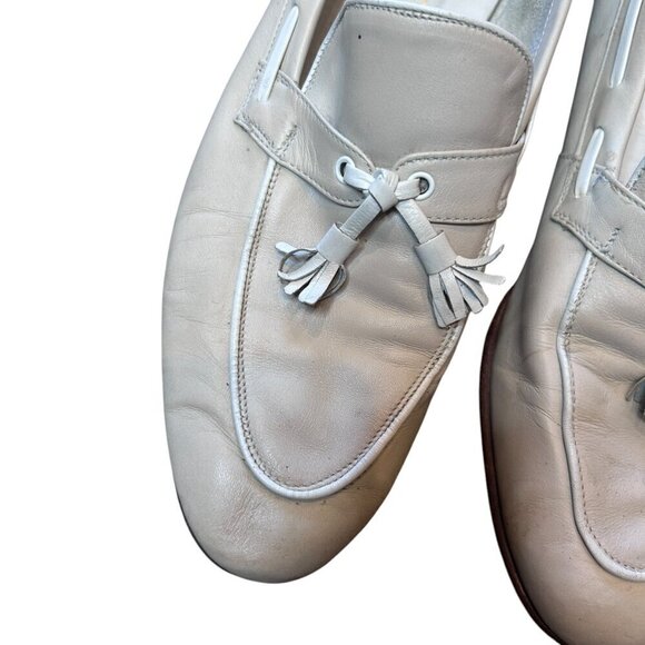 Bally Vintage Italian Made Apollo Beige Tassel Loafers Size 8.5 main image 3
